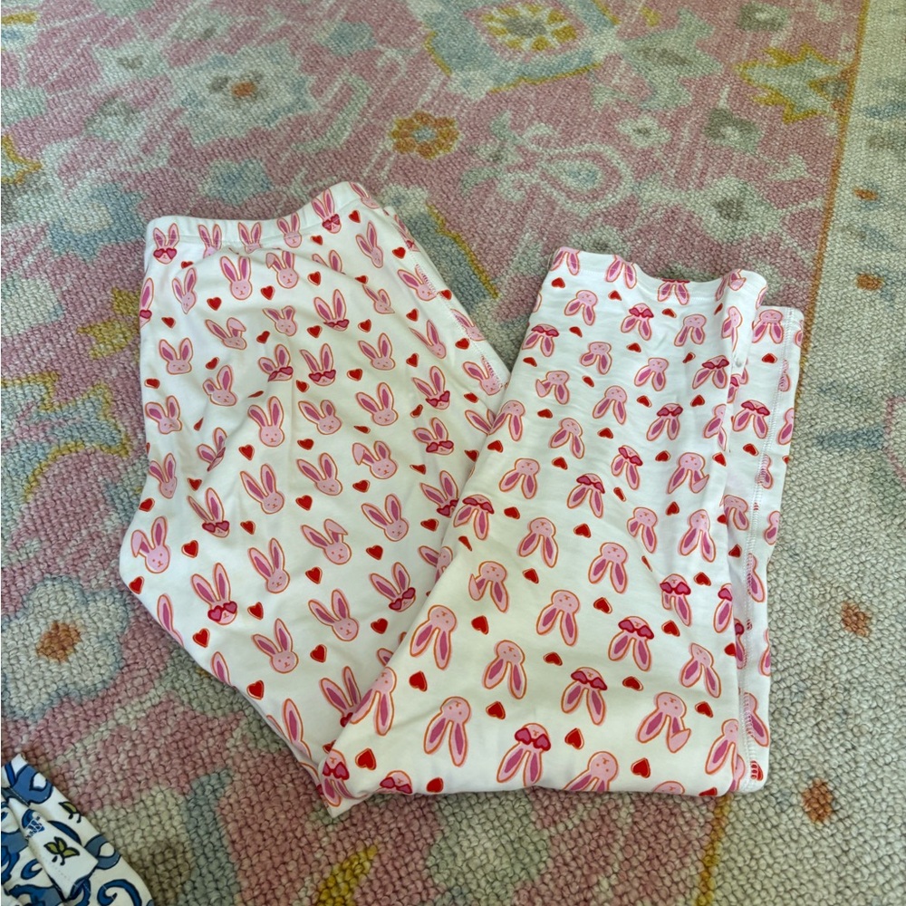 roller rabbit lovestruck pink bunny pj pants size s